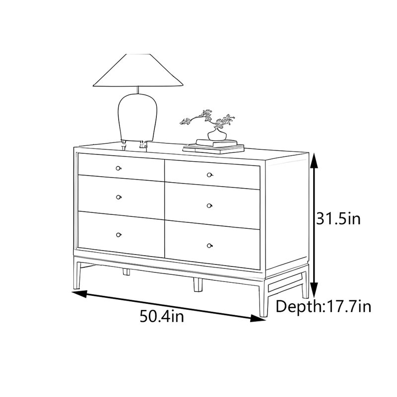 Console en bois d'orme massif