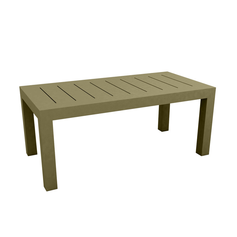 Jut Plastic/Resin Dining Table, White, 180x90x75