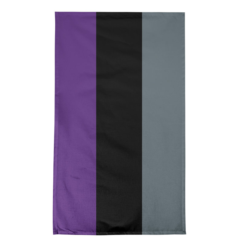 Tea Towel Kitchen Towel, Cotton Blend, Purple/Black/Slate Gray