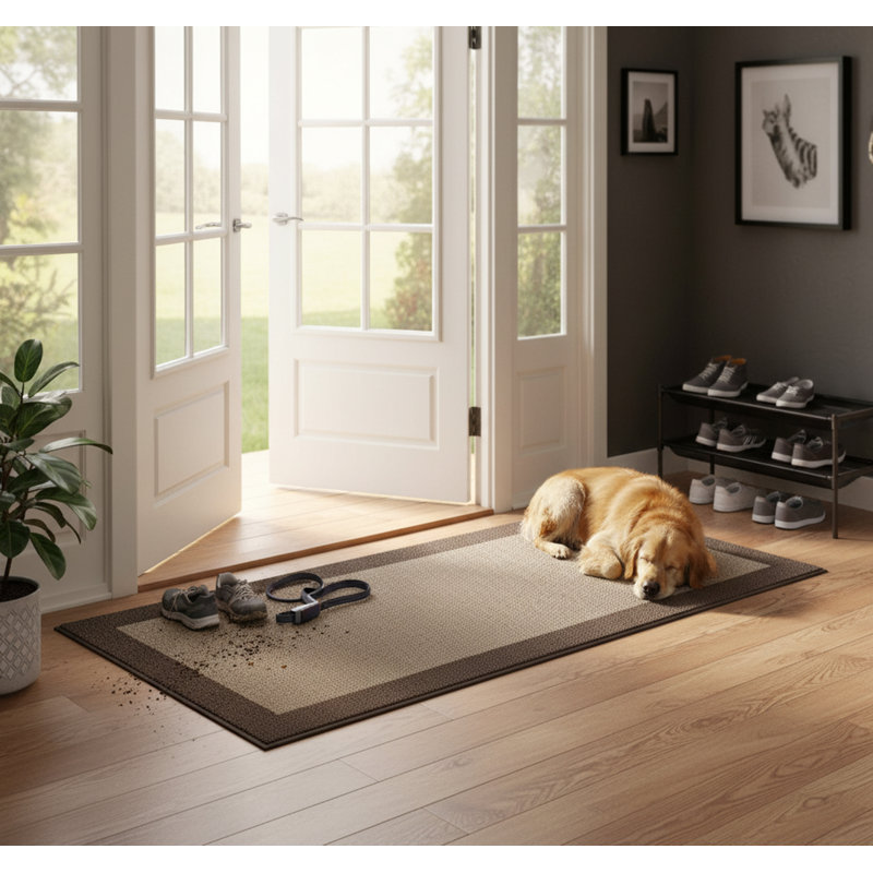 Polyester Kitchen Mat, Beige