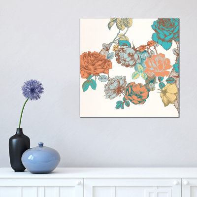 Fleurs et feuilles - Impression d'art graphique