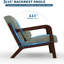 Fauteuil d'appoint MidCentury Modern Green 10mm Corduroy-1668783597