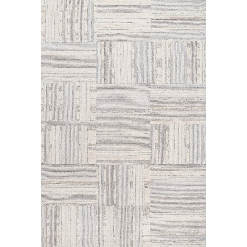 Tapis rayé en laine F601D3508FBA4E8B85557B322281A499, Rectangle 7 pi 6 po x 9 pi 6 po