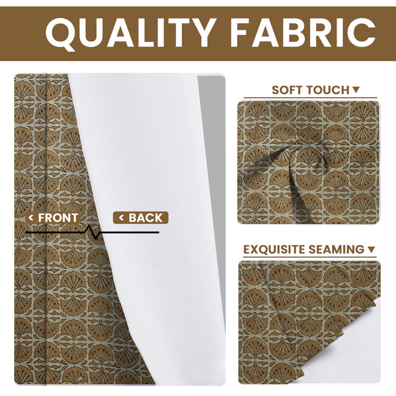Fabdivine Pure Linen Eyelet Curtains 54x96 Inch Stylish Window Drapes for Home-Bijhni, 54" W x 84" L