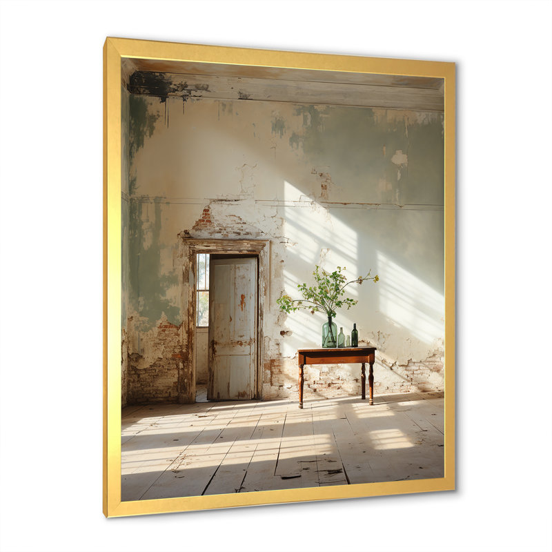 Beige, minimalisme, espace vide, étreinte, Cadre doré simple, H 44 po x l 34 po x P 1,5 po