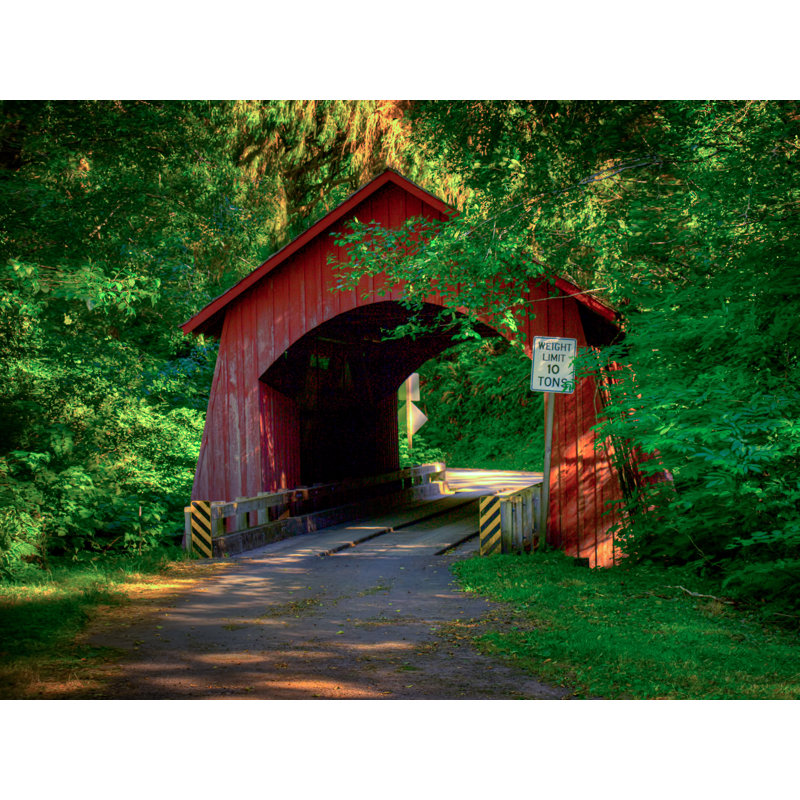 Covered Bridge, Yachats Print by Tom Kostes, 24" H x 32" W