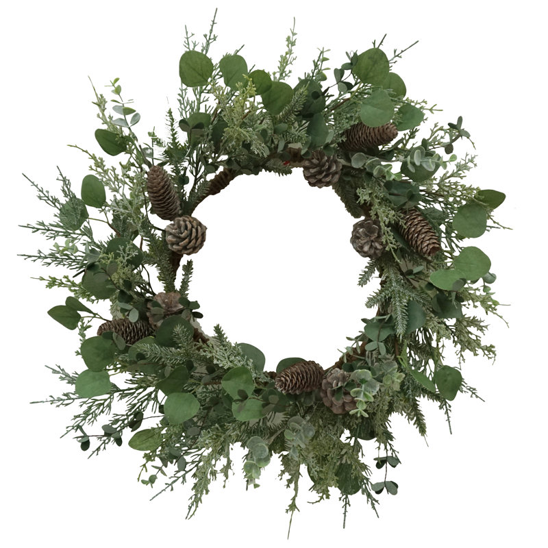 Faux Mixed Assortment Plastic 24'' Wreath