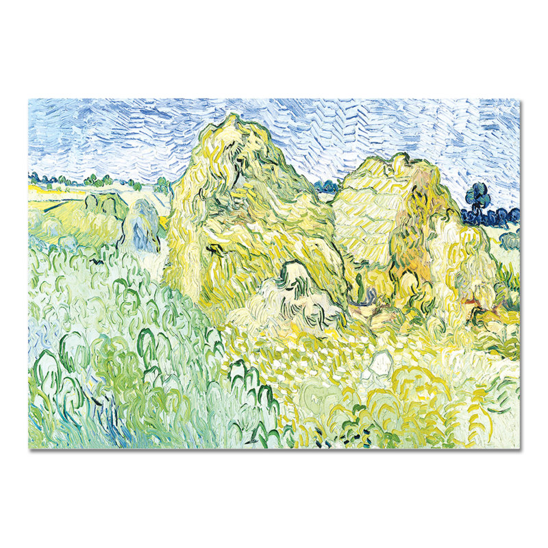 Field With Wheat Biches by Vincent Van Gogh - No Frame Painting on Plastic / Acrylic, 65cm H x 95cm W