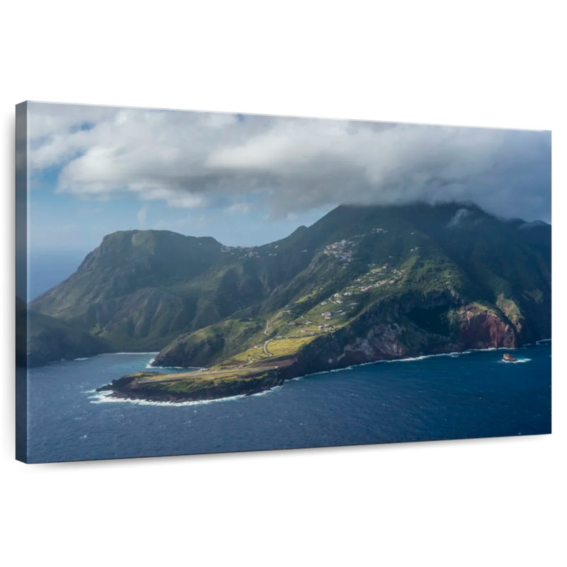 Saba Island, 30" H x 45" W