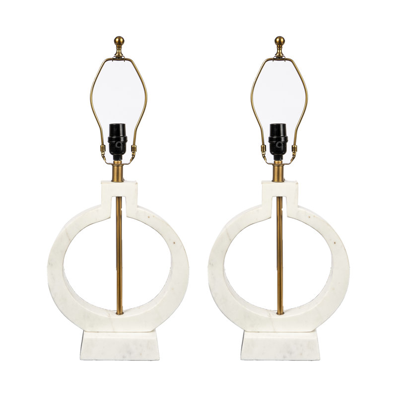 Traditional Open Circle Marble Table Lamp