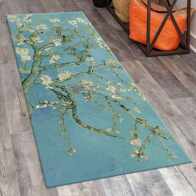 Chic Soft Pile Printed Rug with Intricate Floral Design Perfect for Adding Subtle Elegance to Any Indoor Living Space