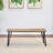 Industrial Wood Dining Bench In Dark Pine Rustic Style. Versatile For Spaces. With Natural Veneer And Metal Legs. 13.38W X 48D 18H. Brown. Assembly Required Use. Woodlike Support.