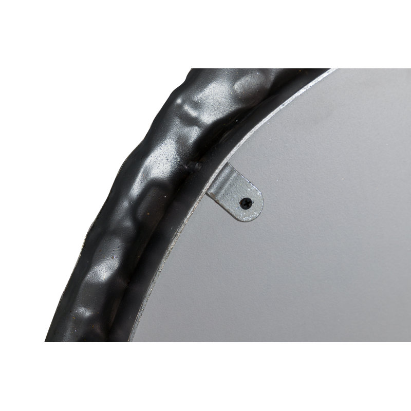 SILVER METAL MIRROR, 57cm H x 53cm W