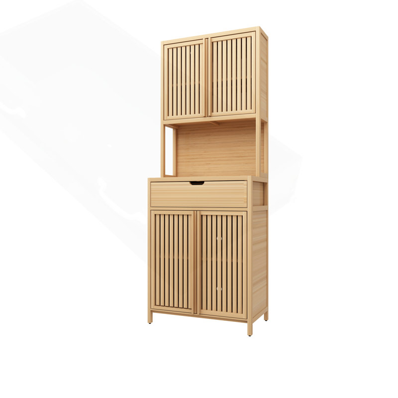 Rustic Style Charming Bamboo Storage Cabinet