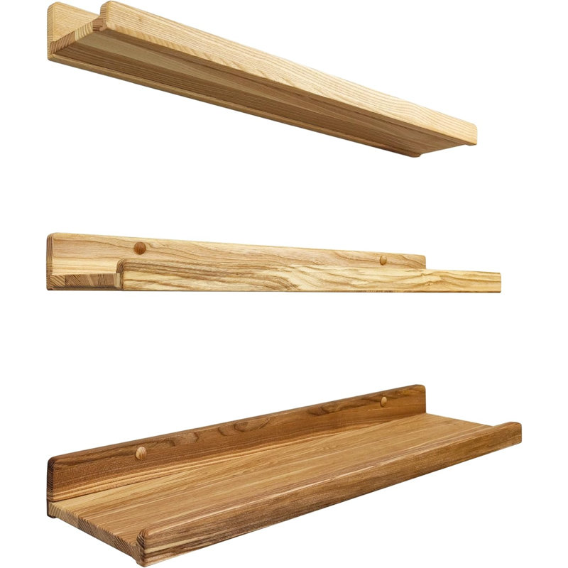 Natalynn 3 Piece Floating Shelf, Natural, 15.60cm H x 60.90cm W x 5.60cm D