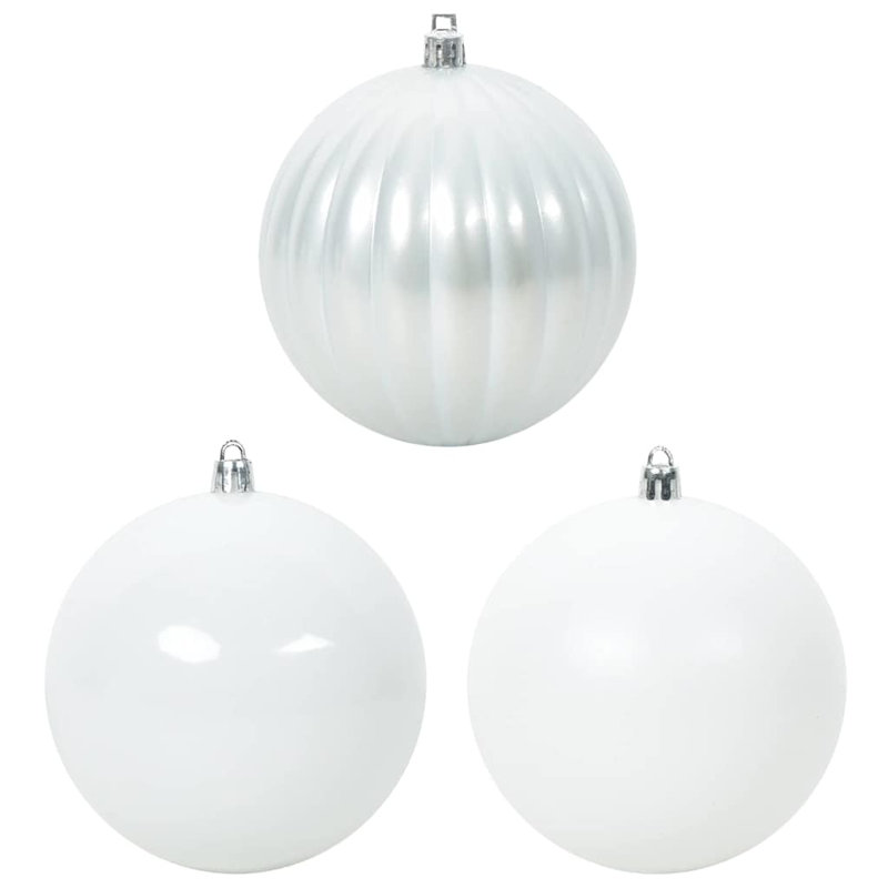 Christmas Bauble Set 3 pcs XXL, White