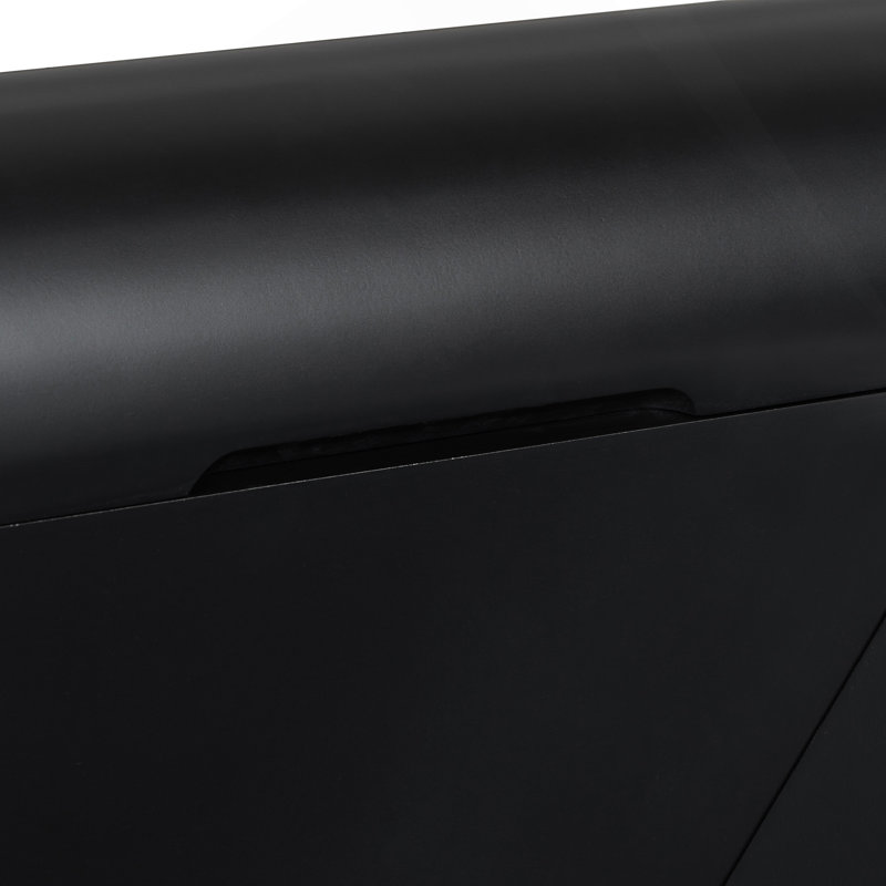 Modern Entryway Table With Curved Drawers And Geometric Legs For Space-Saving Storage In Small Spaces., Black