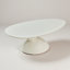Table basse ovale moderne, base à galets en fibre de verre 47,27 po-123028471