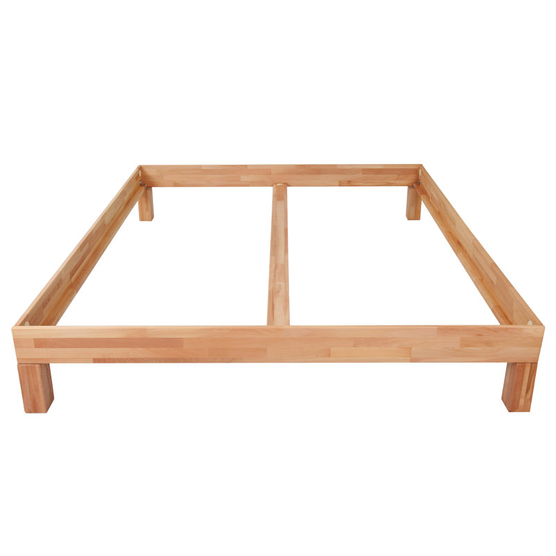 Kalida Jana Solid Wood Bed in Beech, European Kingsize (160 x 200cm)