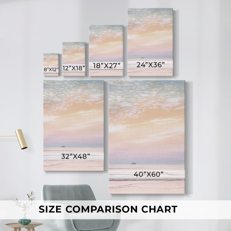 Crystal Shores I -Galerie enveloppée Cavas, H 48 po x l 32 po