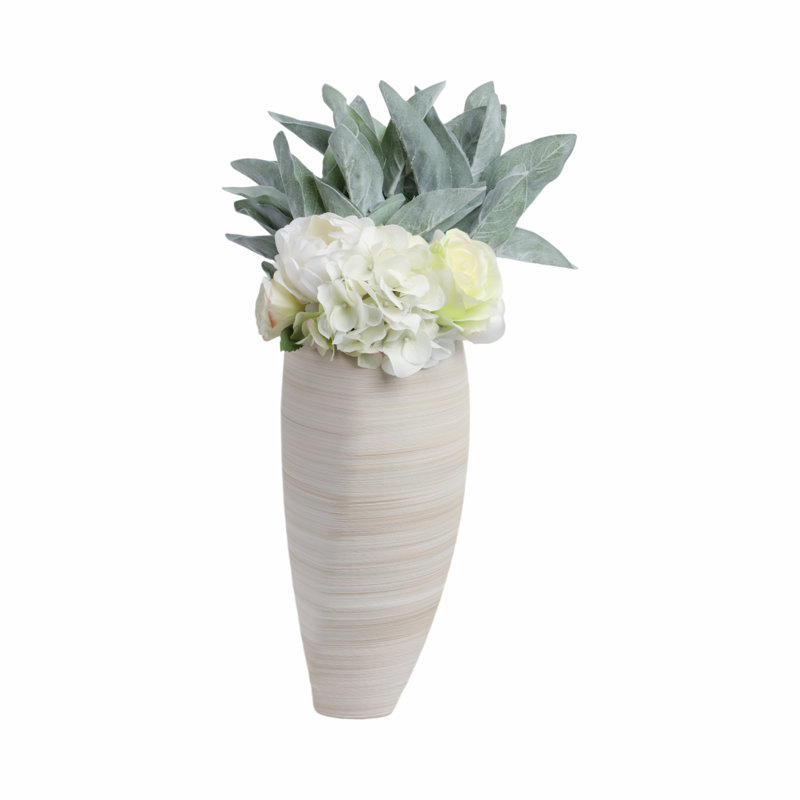 Asmara Handmade Stoneware Table Vase, 14" H x 7" W x 7" D