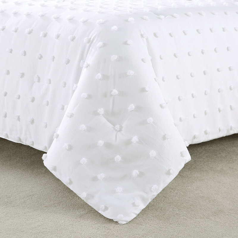 Ring Stitch Comforter, Twin Comforter + 1 Standard  Sham, White