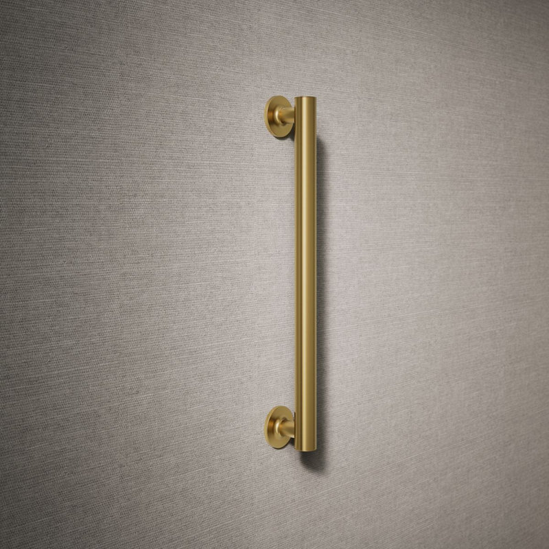 Purist Grab Bar, 18"W, Vibrant Brushed Moderne Brass