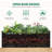 Planter Box With Trellis, Vertical Garden Bed With Aluminum Frame & Composite Wood Panel（No bottom panel）-1596271854