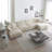 U-Shape Sectional Sofa, Double Extra Ottomans