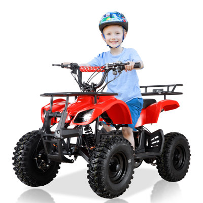 36V Electric Dirt Quad - 500W Brushless Motor, 4 Pneumatic EVA Tires, All-Steel Frame, 3 Shock Absorbers, Adjustable Speed for Kids & Teens