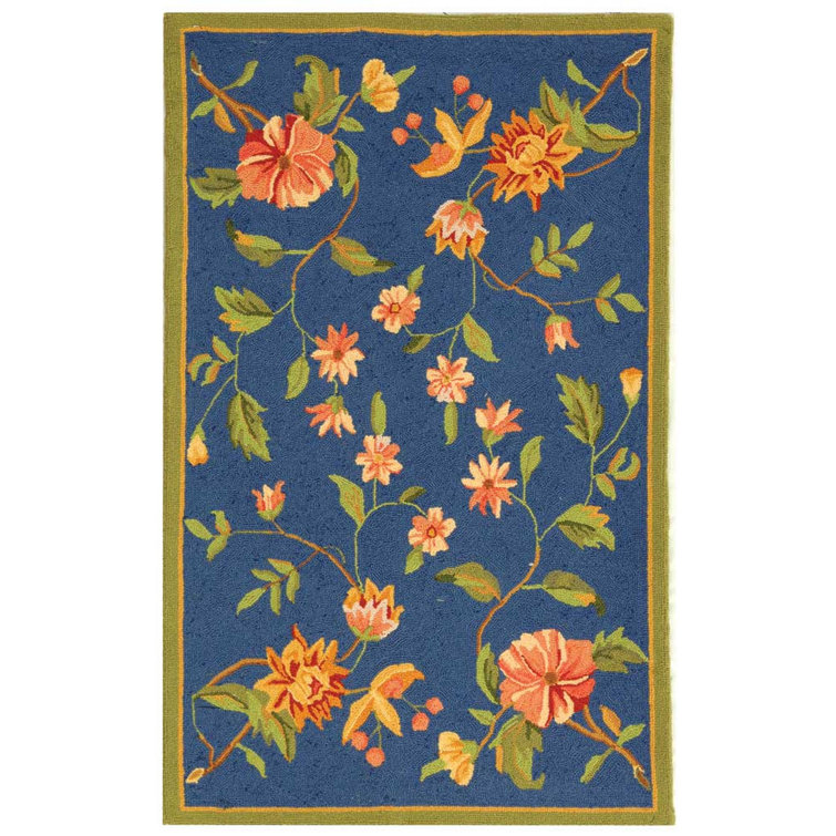 Jonsson Hand Hooked Wool Pile Floral Rug