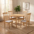 Ankrum 4 - Person Drop Leaf Rubberwood Solid Wood Dining Set