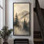 «Misty Pine Forest Mountain Landscape», impression murale sur toile encadrée-133897480-133897482