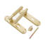 Connaught Knurled Lever on Backplate Lock Satin Brass