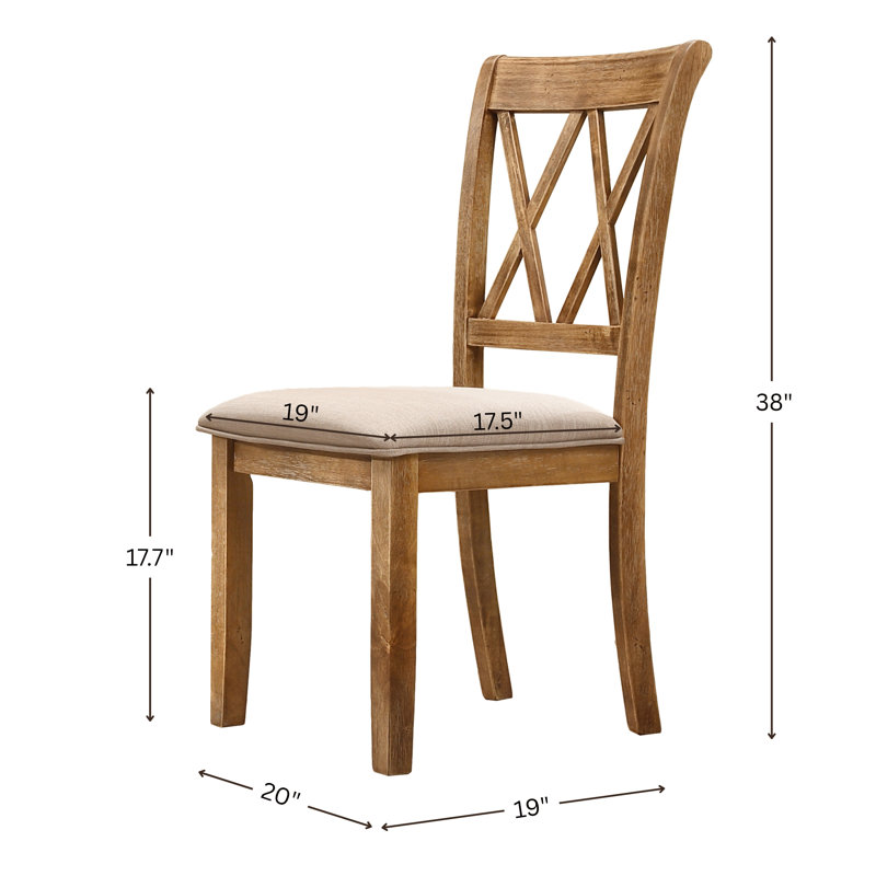 Ebbert 18'' H Upholstered Side Chair, Oak