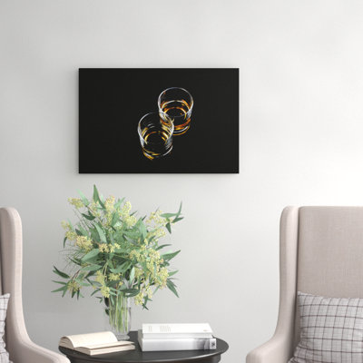 Whiskey Glasses Photographic - Wrapped Canvas