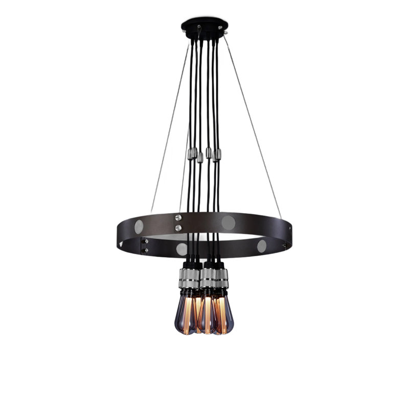 6 - Light Chandelier, Steel