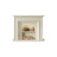 Foyer électrique en bois massif beige