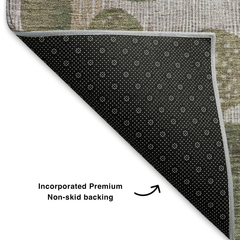 Premium Machine Washable Mayfield AMF1899 Geometric Rug, Rectangle 2'6" x 3'10"