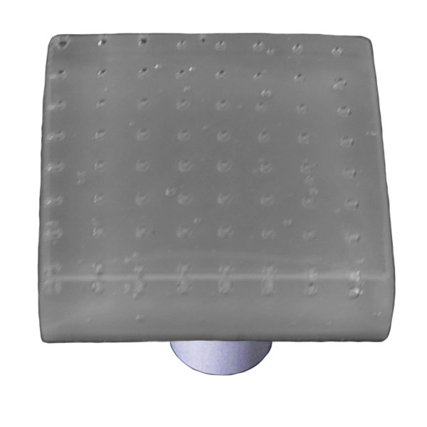 Poignée carrée 1,5 po Bubbles, Aluminium, Gris déco