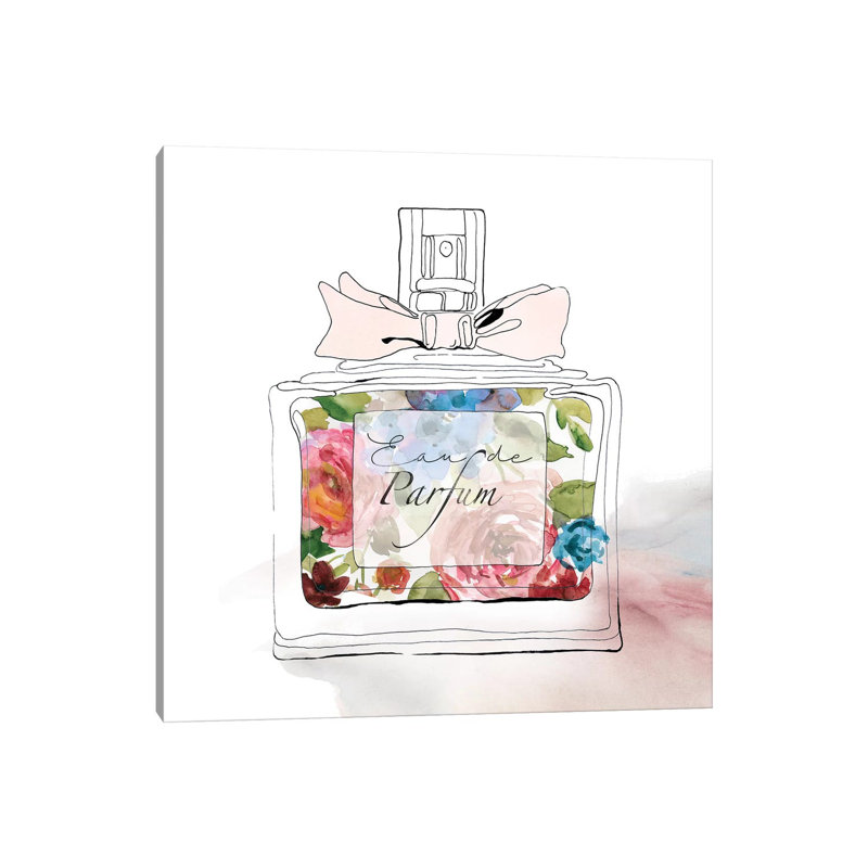 Chic Flower Perfume I by Carol Robinson - Print on Canvas, Wrapped Canvas, 93.98 cm H x 93.98 cm W x 3.175 cm D