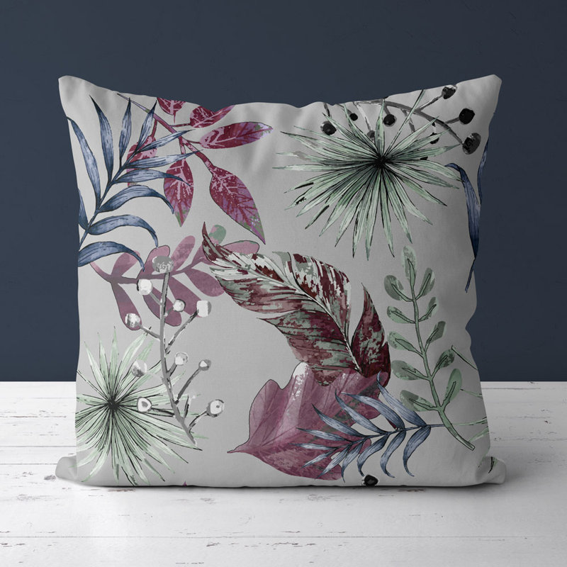 Housse de coussin carrée Rhett, Mauve / Gris
