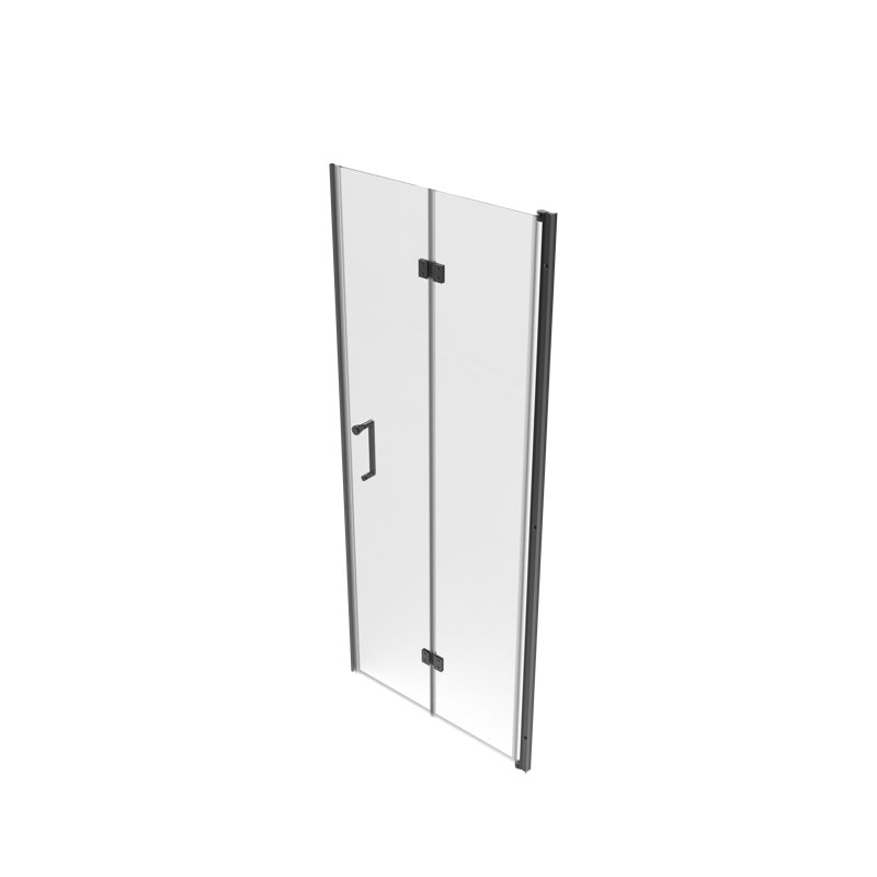  32"W x 72"H Frameless Foldable Shower Door, Aluminum Alloy, 0.24" Tempered Glass Shower