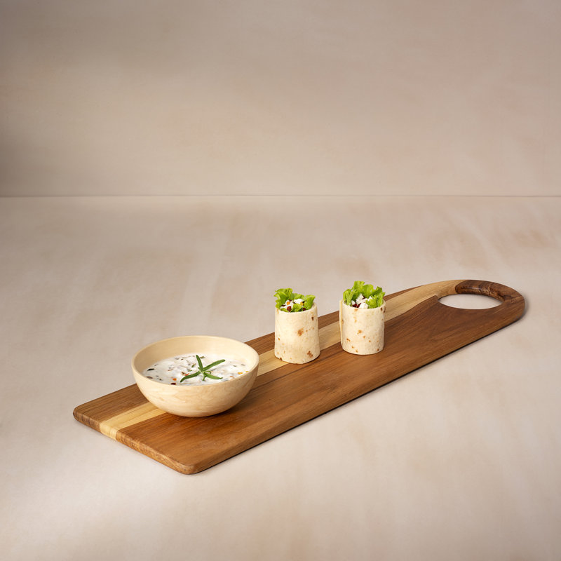 Teak Wood Platter | 19.9x5.9x2.4"