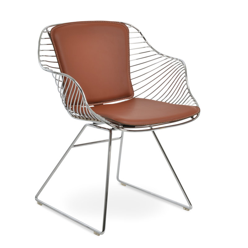 Zebra Wire Armchair, Cinnamon, Gold