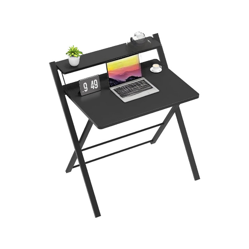 69.5cm Folding Table, 100 cm H x 69.5 cm L x 45 cm D, Black