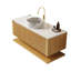 Meuble-lavabo de salle de bain avec lavabo en contreplaqué mural Hizon