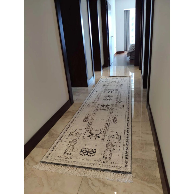 Tapis Masanao avec envers antidérapant, Tapis de couloir 3 pi 3 po x 14 pi 9 po