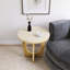 Table basse ronde en bois de chêne-1389961473