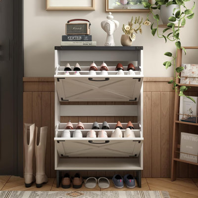 Farmhouse Shoe Cabinet Storage Cabinet